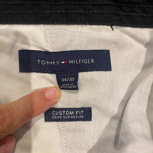Tommy Hilfiger Black Cargo Pants Custom Fit Size 34 - Picture 6 of 10